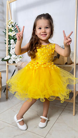 İncili Kız Çocuk Daisy Elbise MNK0585