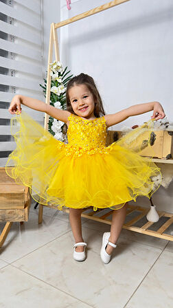 İncili Kız Çocuk Daisy Elbise MNK0585