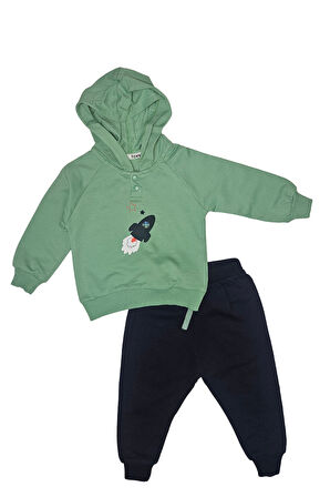 Baskılı İkiiplik Erkek Bebek Pijama Takım MNK0605