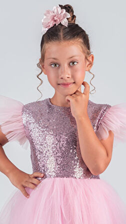 Tüllü Kız Çocuk KPL Elbise MNK0526