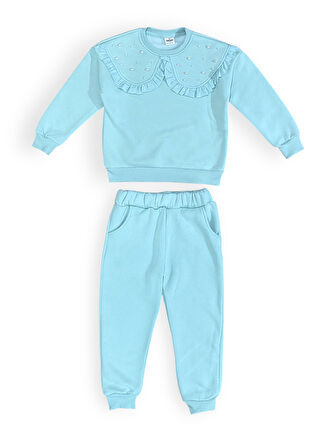 3iplik İçi Polarlı incili Kız Çocuk Eşofman MNK414418