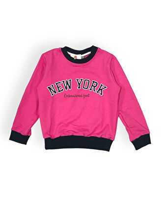 New York Baskılı Kız Çocuk Eşofman M00693