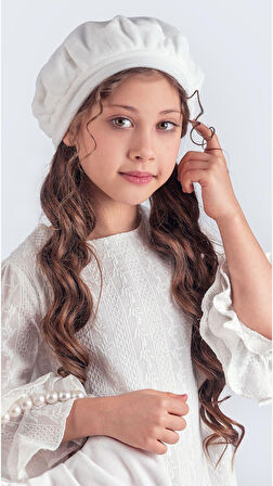 Miss Clarice Kız Çocuk Fransız Bere, Çanta, Çorap Ve Elbise Takım M00704