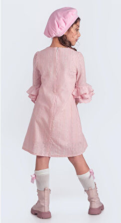 Miss Clarice Kız Çocuk Fransız Bere, Çanta, Çorap Ve Elbise Takım M00704