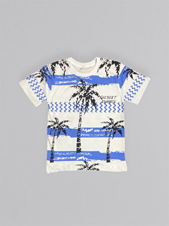 Baskılı Erkek Çocuk Tişört Şortlu Takım M00715