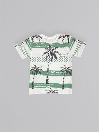 Baskılı Erkek Çocuk Tişört Şortlu Takım M00715