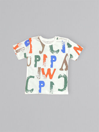 Baskılı Erkek Çocuk Tişört Şortlu Takım M00715