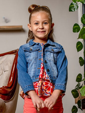 Kız Çocuk Pantolon, Gömlek , Ceketli Takım M00720