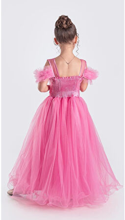 Uzun Etek Kız Çocuk Robası Şifon Abiye M00723