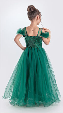 Uzun Etek Kız Çocuk Robası Şifon Abiye M00723