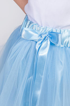 Saten Şeritli Tütü Kız Çocuk Etek M00728