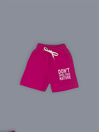 Baskılı Kız Çocuk Tişört Şort Takım M00730