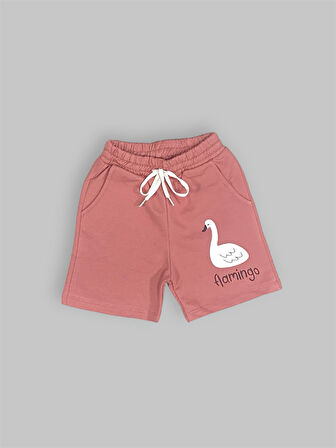 Baskılı Kız Çocuk Tişört Şort Takım M00730