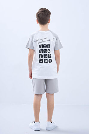 Penye Süprem Baskılı Yazlık Şortlu Takım M00734