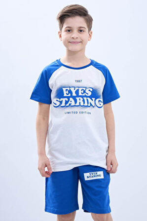 Penye Süprem Baskılı Yazlık Şortlu Takım M00734