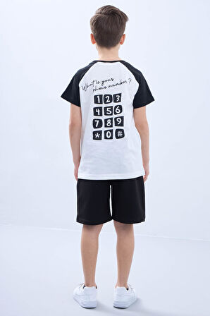 Penye Süprem Baskılı Yazlık Şortlu Takım M00734