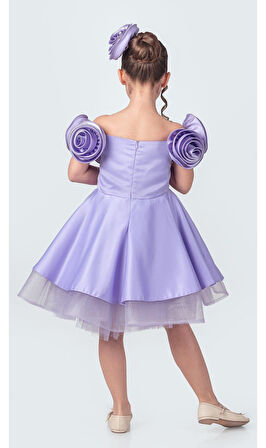 Fanari Krep Saten Gren Destekli Kız Abiye M00735