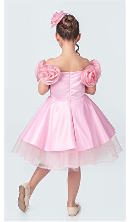 Fanari Krep Saten Gren Destekli Kız Abiye M00735