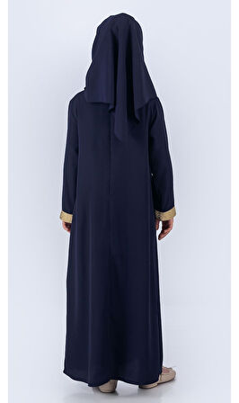 Medine İpek Kumaş Eşarplı Tesettür Namaz Elbise M00742