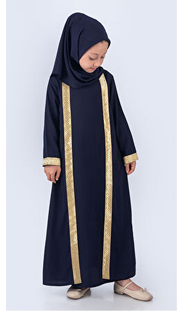 Medine İpek Kumaş Eşarplı Tesettür Namaz Elbise M00742
