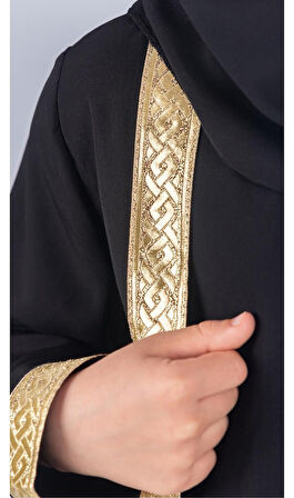 Medine İpek Kumaş Eşarplı Tesettür Namaz Elbise M00742