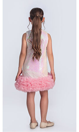 Pul Payet İfestos Taçlı Tütü Çocuk Özel Gün Abiye M00743