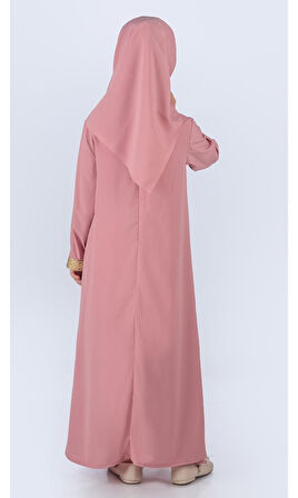 Medine İpek Kumaş Eşarplı Tesettür Namaz Elbise M00742