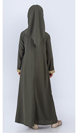 Medine İpek Kumaş Eşarplı Tesettür Namaz Elbise M00742