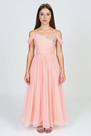 Dilina Kız Çocuk Şifon Abiye M00747