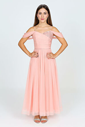 Dilina Kız Çocuk Şifon Abiye M00747