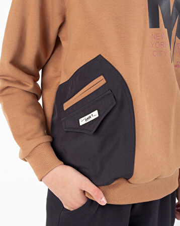 Erkek Çocuk Cep Detaylı Baskılı Eşofman Takımı M00756