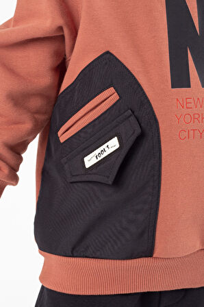 Erkek Çocuk Cep Detaylı Baskılı Eşofman Takımı M00756