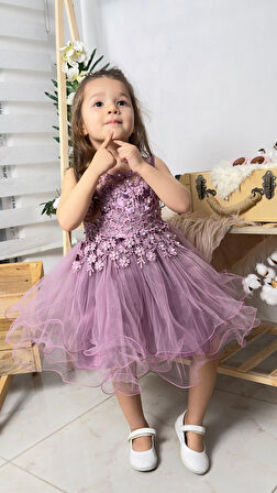 İncili Kız Çocuk Daisy Elbise MNK0585