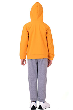 Erkek Çocuk Worldwide Winner Nakışlı Kanguru Cepli Kapüşonlu Eşofman Takımı