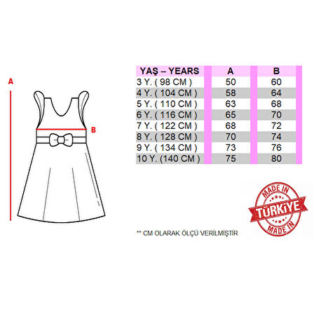 Kız Çocuk Nakışlı Tütü Etek Elbise MNK0578