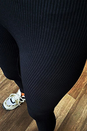 Yüksek Bel Fitilli Tayt