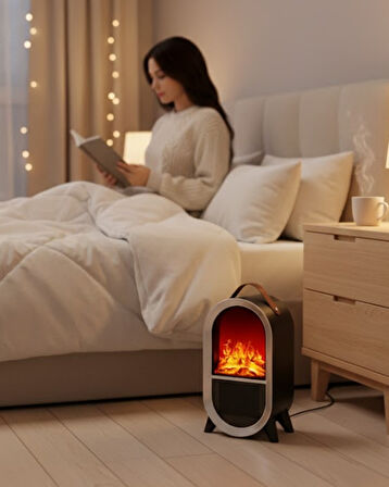 Reyo Stove Med 1500W Dekoratif Elektrikli Şömine