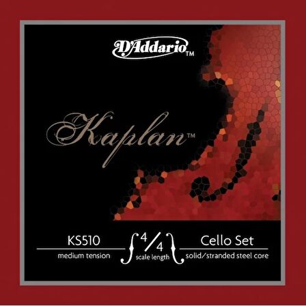 Daddarıo Ks510 4/4m Cello Tel Seti, Kaplan, 4/4 Scale, Medıum Tensıon,