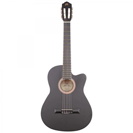 Miguel Angela Ma1m-c-bk Mat Cilalı Siyah Cutaway Klasik Gitar