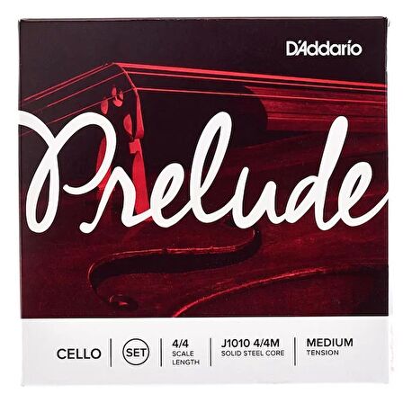 Daddarıo J1010 Cello Tel Seti, Prelude, 4/4 Scale, Medıum Tensıon