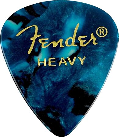 Fender Premium Celluloid 351 Shape Heavy Ocean Turquoise 12-adet Pena