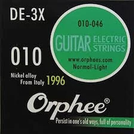 Orphee De-3x 010  Normal Lıght  Elektro Gitar Takım Tel