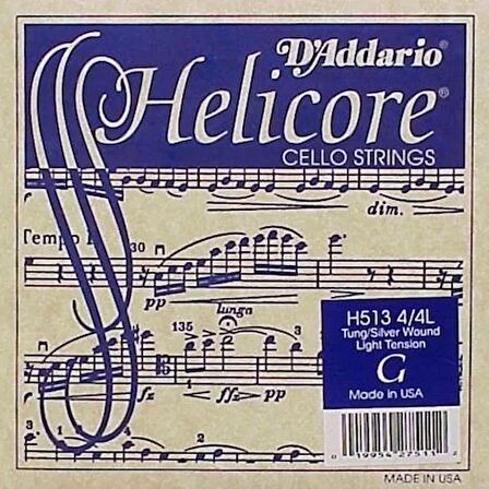 Daddarıo H513 Cello Tek Tel, Helıcore, G-sol, Long Scale, Medıum