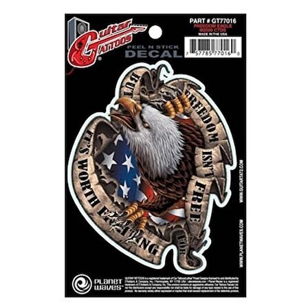 Planetwaves Gt77016 Gtr Tattoo-freedom Eagle :sticker