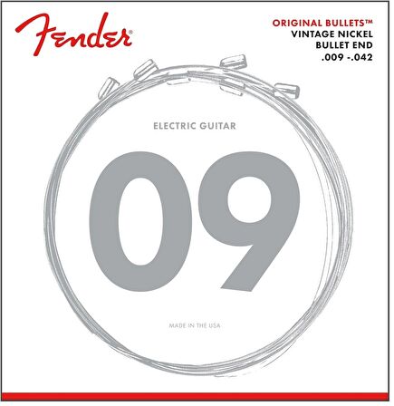 Fender Original Bullet 3150l Pure Nickel .009-.042 Elektro Gitar Teli