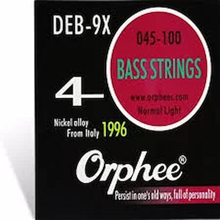 Orphee Deb-9x 4tel 045  Bas Gitar Gümüş Kaplama Takım Tel