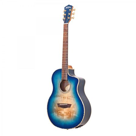 Washburn Bta-blubce Bella Tono Vite Alure Burl Elektro Akustik Gitar