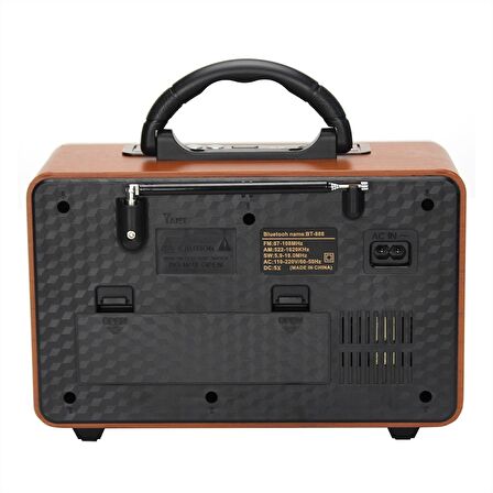 Meıer M-115bt Şarjlı Bluetooth  Retro Wooden  Radio