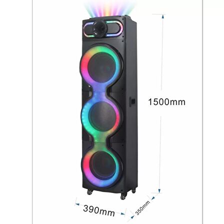 Hepu Hp-918 3*12" Süper Bass Party Box Bluetooth Speaker