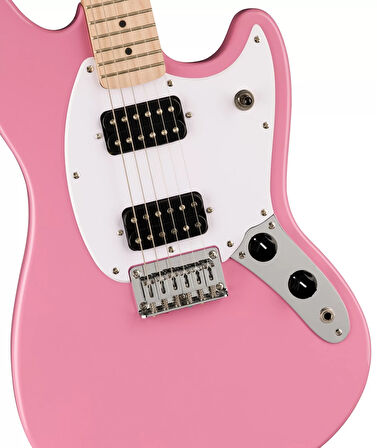 Squier Sonic Mustang Hh Akçaağaç Klavye Wpg Flash Pink Elektro Gitar